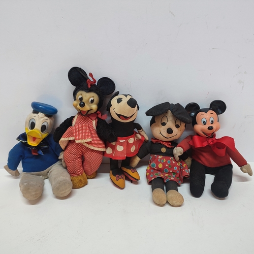 346 - Five vintage Disney soft-toy characters (5)