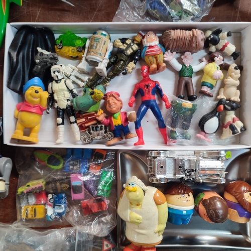 354 - Collection of various toys and figures including Micro-Machines, Spiderman, Winnie The Pooh, a Dalek... 