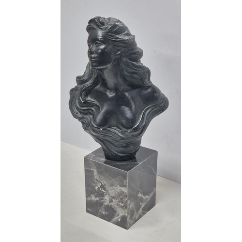 359 - Marble effect statue of a ladies head