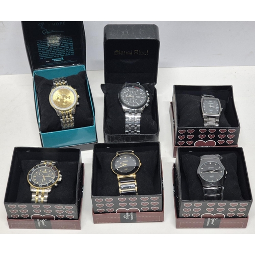 362 - Six boxed watches including ROSRA quartz