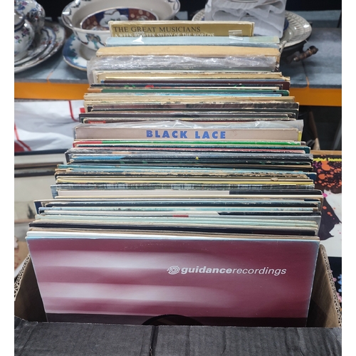 370 - Large collection of mixed vinyl records including Black Sabbath, The Scorpions, The Carpenters, Guid... 