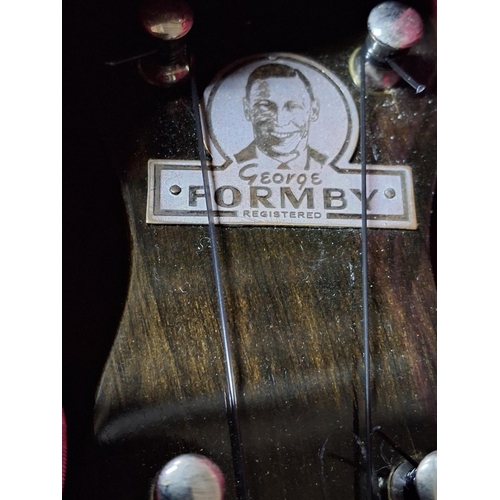 367 - George Formby Ukulele banjo in hard carry case