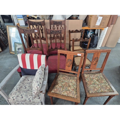 431 - Quantity of assorted 20thC chairs (Qty)