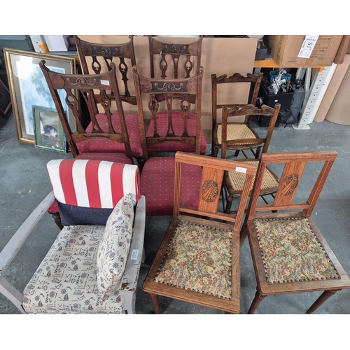 431 - Quantity of assorted 20thC chairs (Qty)