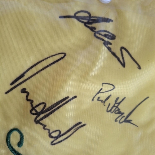 372 - Packaged as new, official 2007 Master golf merchandise, hole flag with 8 players signatures includin... 