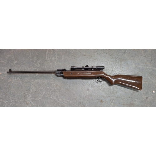 374 - Unmarked air rifle with Richter 4 x 20 