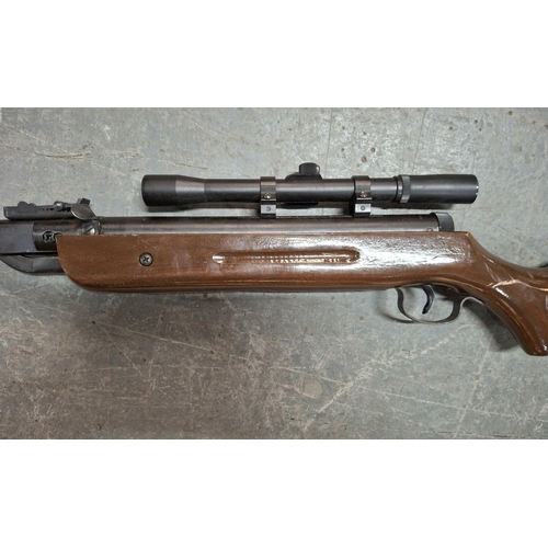 374 - Unmarked air rifle with Richter 4 x 20 