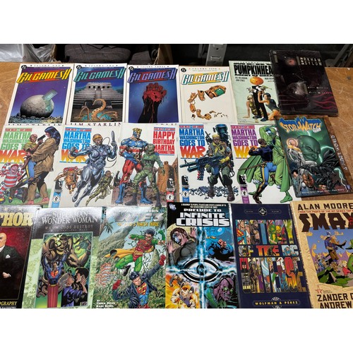 338 - Collection of comics including Gilgames and Arkham asylum