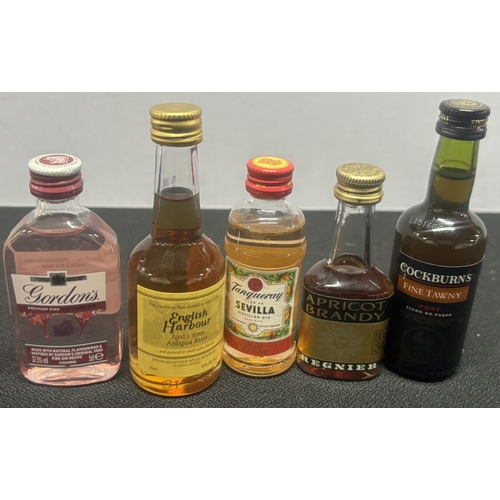 186 - 5 Bottles of Miniatures including Pink Gin