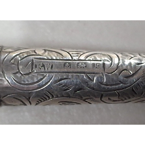 4 - Finely engraved Birmingham hallmarked 1909 silver cheroot holder