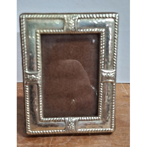 17 - Small 925 hallmarked silver fronted free-standing photo frame