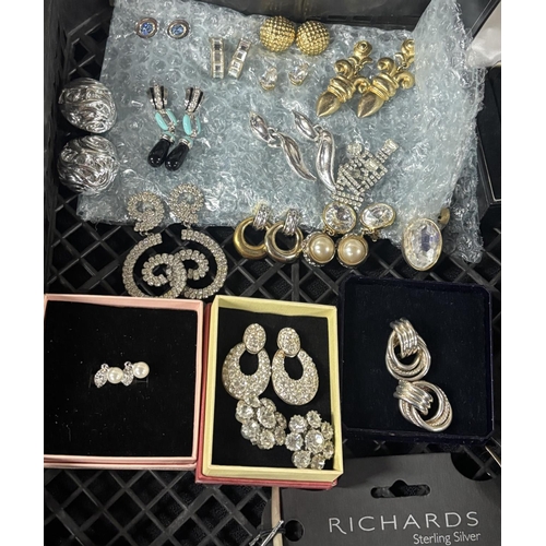 58 - Collection of costume jewellery including earrings and Silver