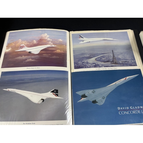 91 - Collection of Concorde items including menu and pictures