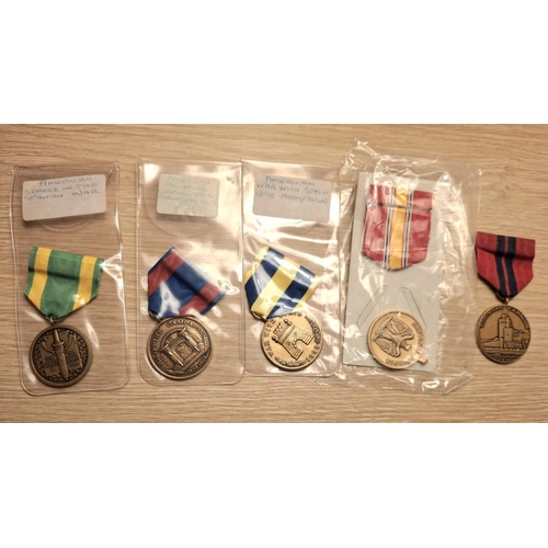 97 - Five various REPLICA USA military medals (5)