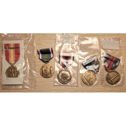 98 - Five various REPLICA USA military medals (5)