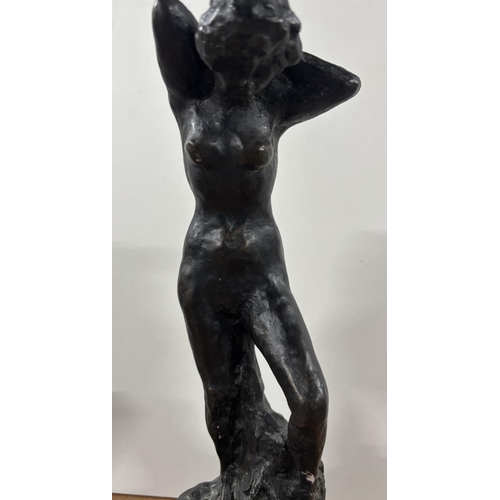 116 - Large bronzed effect statue of a women,

30 cm tall