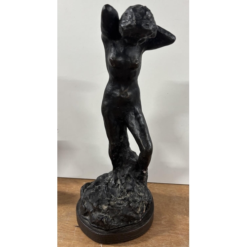 116 - Large bronzed effect statue of a women,

30 cm tall