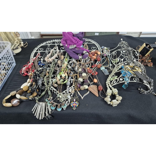 64 - Collection of various costume necklaces and bracelets