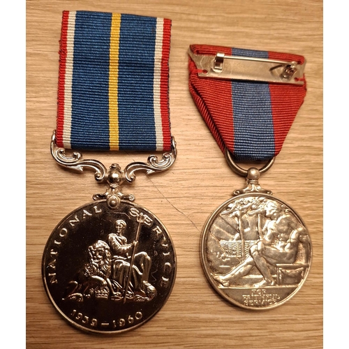 163 - Boxed 1939-1960 British National Service medal together with a boxed QEII Imperial Service Medal (2)