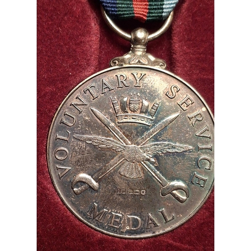 170 - A boxed Voluntary Service hallmarked Birmingham silver medal presented to FMNI A N Sankey M N dated ... 