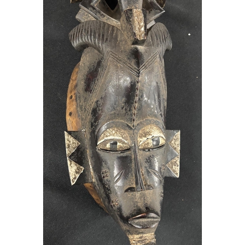 230 - Fine quality, large, old carved wooden African face mask