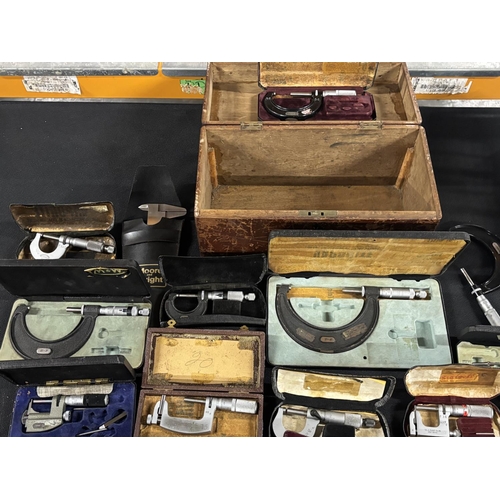 232 - Large quantity of cased micro-meters, some by Moore and Wright (Qty)