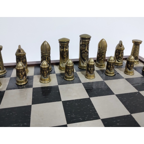 237 - A fine quality religious chess set with metal pieces