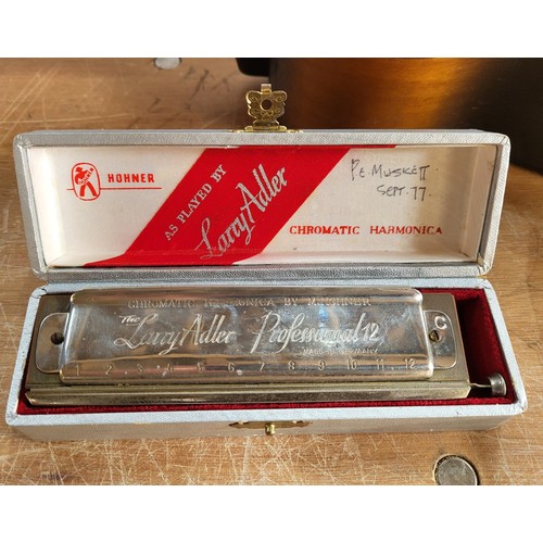 244 - Boxed Adler professional 12 harmonica  and a ukelele (2)