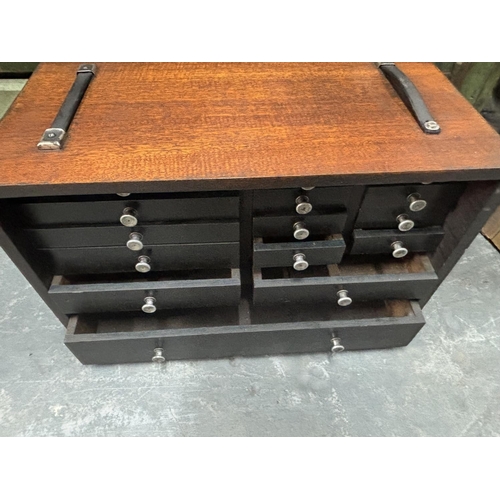 271 - Small wooden cabinet with draws