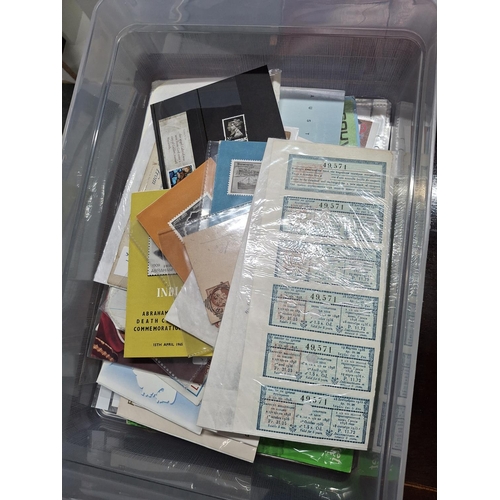 315 - Box of unsorted 20thC British and world stamps, booklets, FDCs etc (Qty)