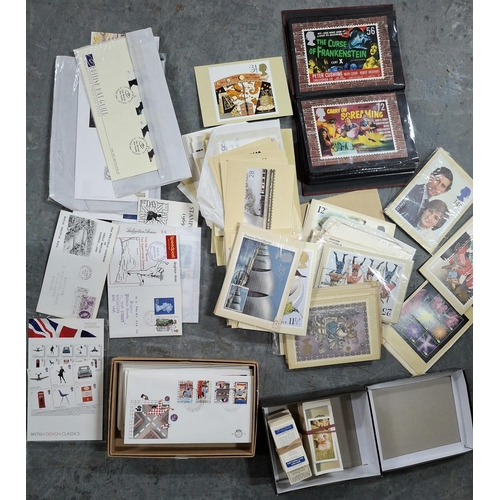 336 - Quantity of QEII GB PHQ cards, some 21stC FDCs, mid 20thC tea cards and some overseas FDCs (Qty)