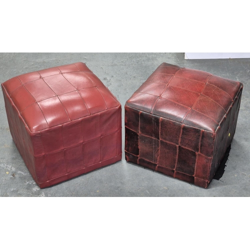 463 - Two mid 20thC red leather 