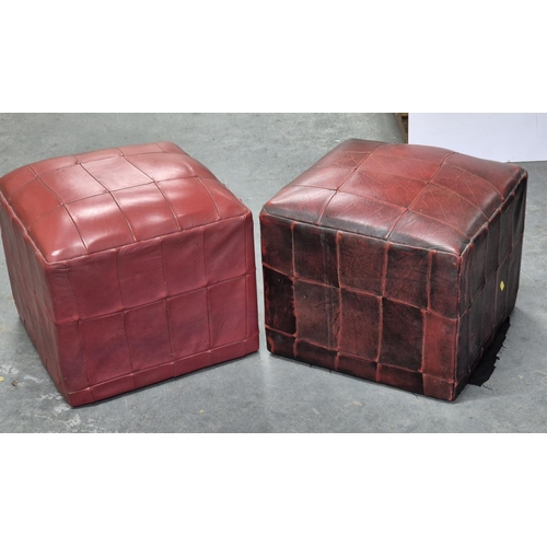 463 - Two mid 20thC red leather 