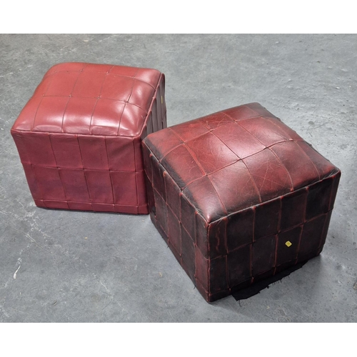 463 - Two mid 20thC red leather 