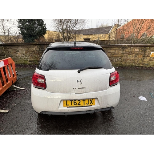 1 - White and Black Citroen DS3 Plus, LT62 TJX Petrol, 1.6L 2012 plate, Collection & Viewing is at our a... 