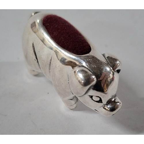 5 - Silver Chinese Pig pin cushion