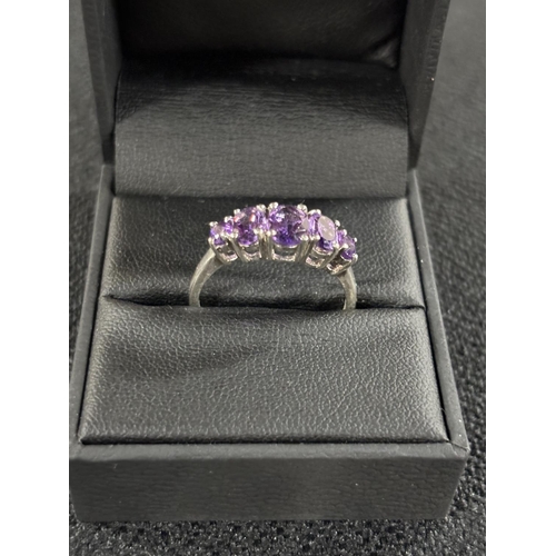 17 - 5 Stone Amethyst Ring