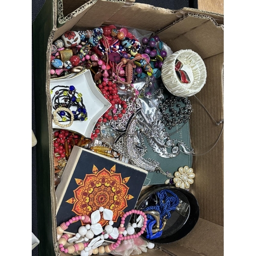 22 - Box of costume jewellery including necklaces etc