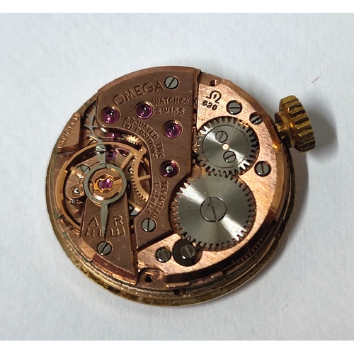 25 - Omega Watch Co. 17 jewels fully hallmarked 9ct. Rose Gold ladies' wristwatch, mechanism and winder i... 