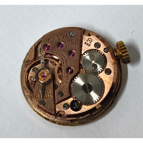 25 - Omega Watch Co. 17 jewels fully hallmarked 9ct. Rose Gold ladies' wristwatch, mechanism and winder i... 