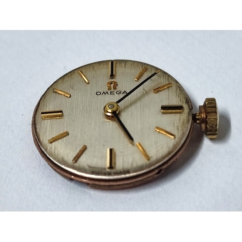 25 - Omega Watch Co. 17 jewels fully hallmarked 9ct. Rose Gold ladies' wristwatch, mechanism and winder i... 