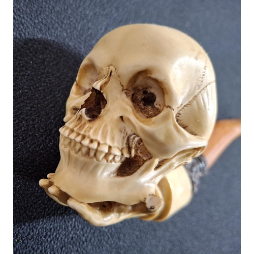 71 - Skulls head and amber smokers pipe