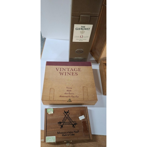 73 - Six alcohol and cigar boxes (6)