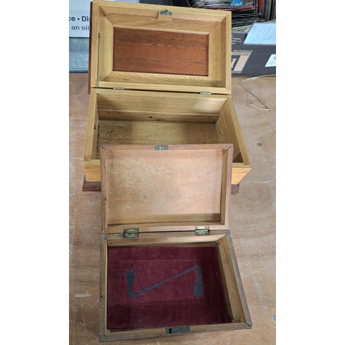 74 - Two fine quality boxes, one with Tortoise shell style covering (2)