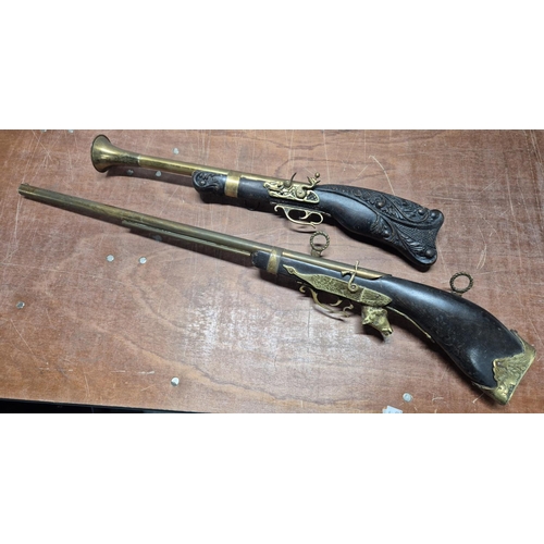 81 - Two replica, wall ornament rifles (2)