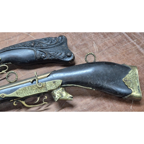 81 - Two replica, wall ornament rifles (2)