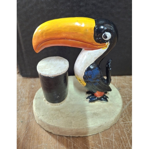 104 - Small wooden painted Guinness advertising Toucan