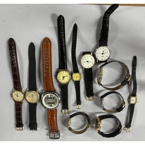 29 - Collection of watches including Leather strapped watches with Citizen and Sekonda