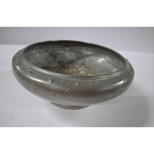 108 - Vintage W & Co. Homeland Hand Beaten Pewter Bowl