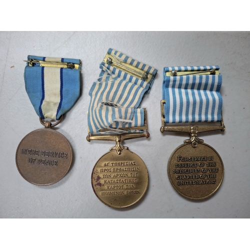 41 - Three UN Korea medals, various issues including a Greece example (3)